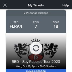 RBD Ticket For October 18