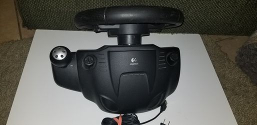 Logitech Driving Force Pro Feedback Steering Wheel Pedals E-UJ11 PC PS2 PS3  900 degrees for Sale in Arlington, TX - OfferUp