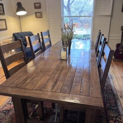 Sturdy wooden dining table...chairs not included.