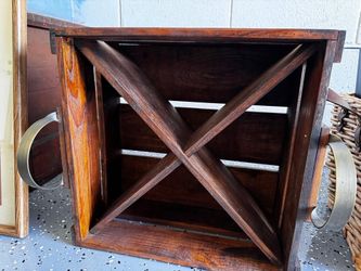 Pottery Barn Wooden Table Top Wine Rack