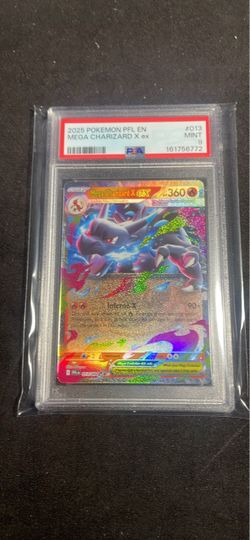 PSA 9 Mega Charizard X ex Pokémon Card 2025