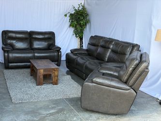 Leather recliner couch loveseat and rocker recliner