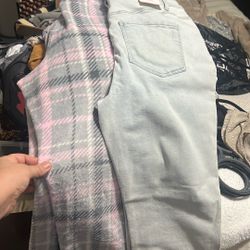 Jeans And Fleece PJs. 10 For Both