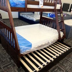 Full / Twin / Trundle Bunk Bed - We Deliver 