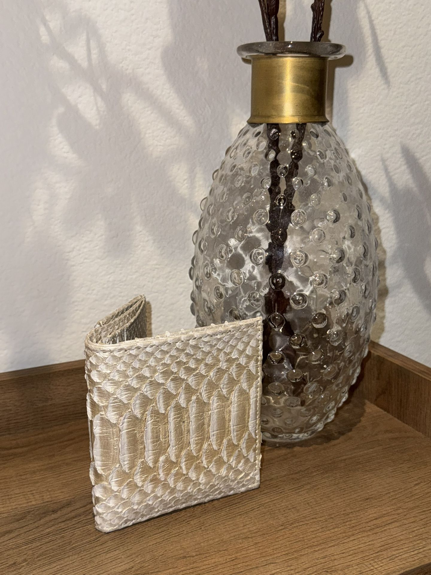 White Gold Leather Wallet