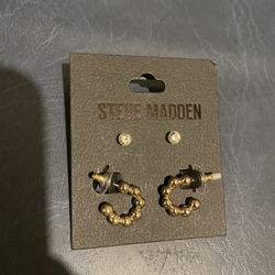 Steve Madden 2 Pack Earrings New