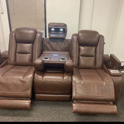 Real Leather Power Recliner Sofa Couch Financing Available