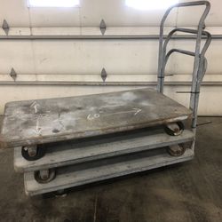 Flat Deck Cart With Handle