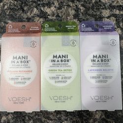NEW VOESH NEW YORK MANI IN A BOX DELUXE 3 STEP  $5 Each Kit