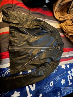 Black Faux Leather Moto Jacket