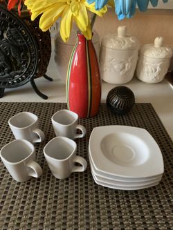 Espresso Cup and Coaster Set of 4