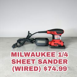 MILWAUKEE 1/4 SHEET SANDER (WIRED)