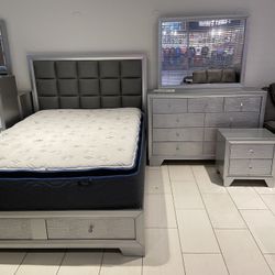 ALMOST SOLD OUT! WOW! GORGEOUS NEW BED SETS WITH PLATOFRM STORAGE BED! WE SELL BRAND NEW FOR LESS! 