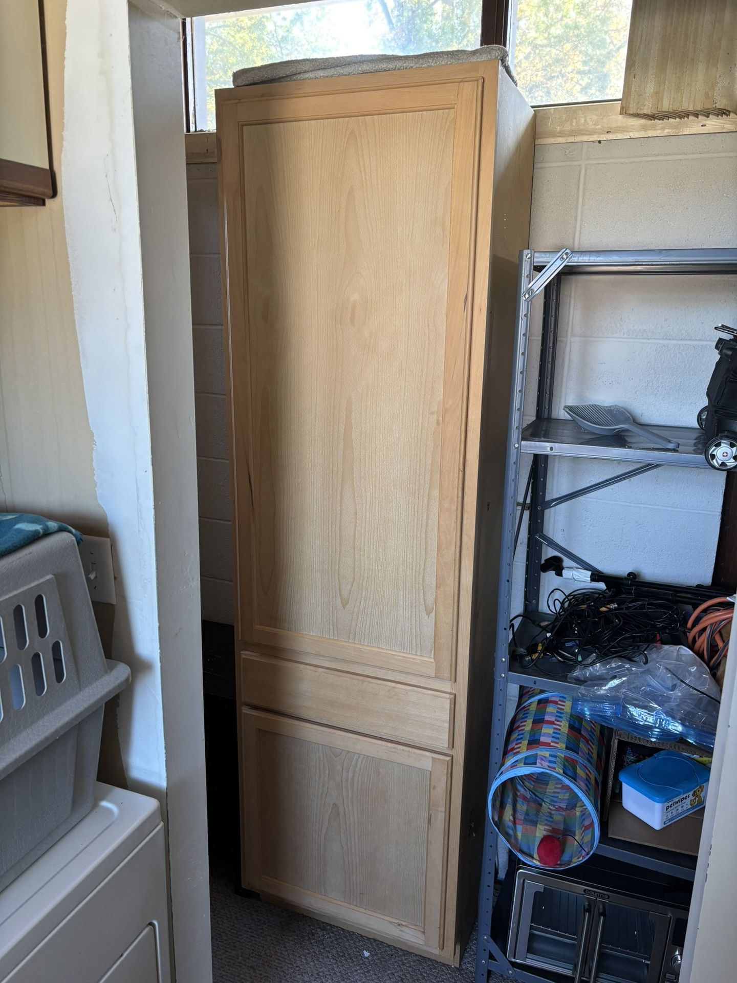 Solid Unfinished Oak Cabinet