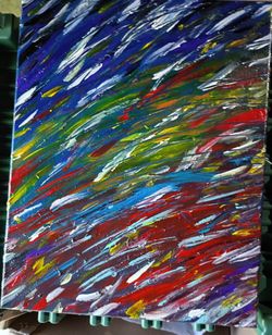 Abstract Art 11 X 14  "Wicked Ways"