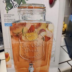 2.11 Gallon Glass Drink Dispenser 