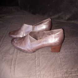 Brown Leather Heel