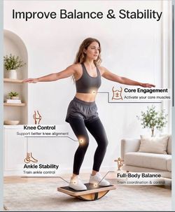 StrongTek Wooden Balance Board, Basic Rocker or Advanced 360° Wobble Beginner-to-Advanced Options, Non-Slip Surface, Ankle Rehab, Physical Therapy, Co