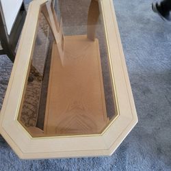 Glass Top Wooden Console Table