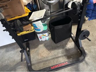 Weighted squat bench