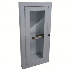 Grainger Fire Extinguisher Cabinet: For 10 lb Tank, White, Cabinet, Semi-Recessed