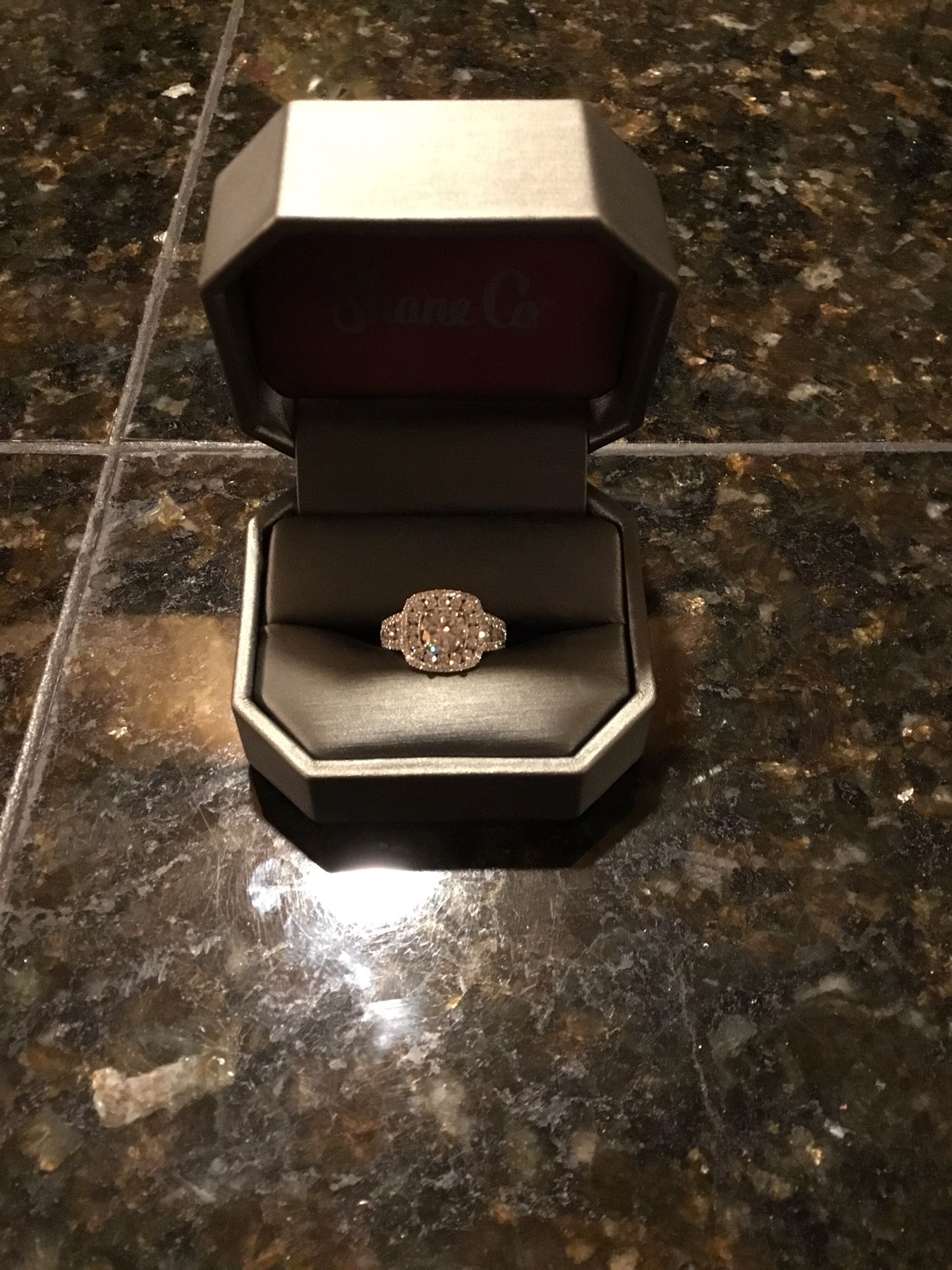 14K white gold engagement ring 1.88 Carat total diamond weight