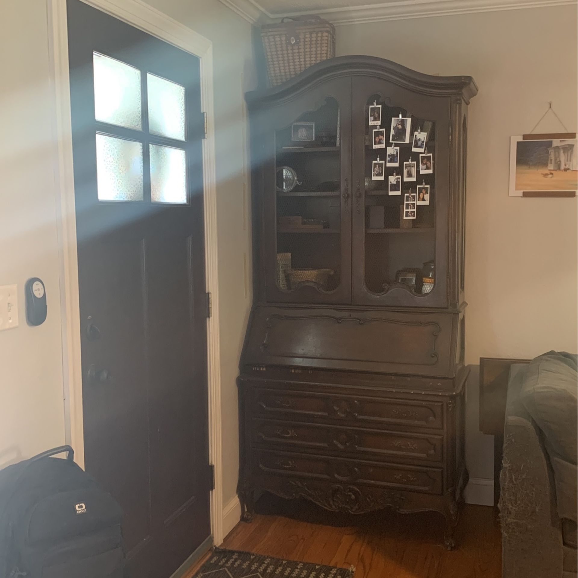 Wood Secretary Desk Cabinet