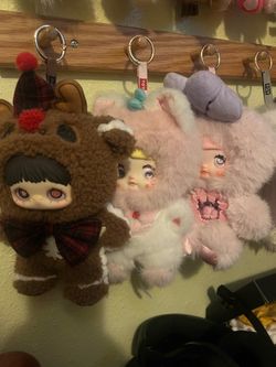 bundle of plush keychains
