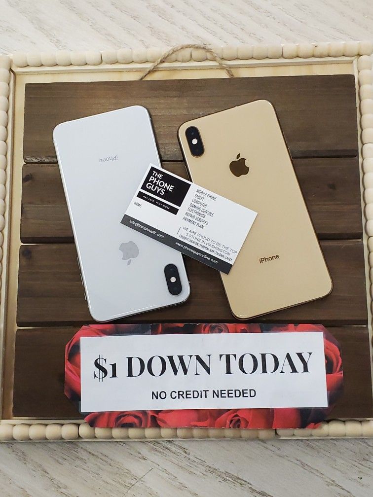 Apple iPhone Xs Max - $1 DOWN TODAY, NO CREDIT NEEDED