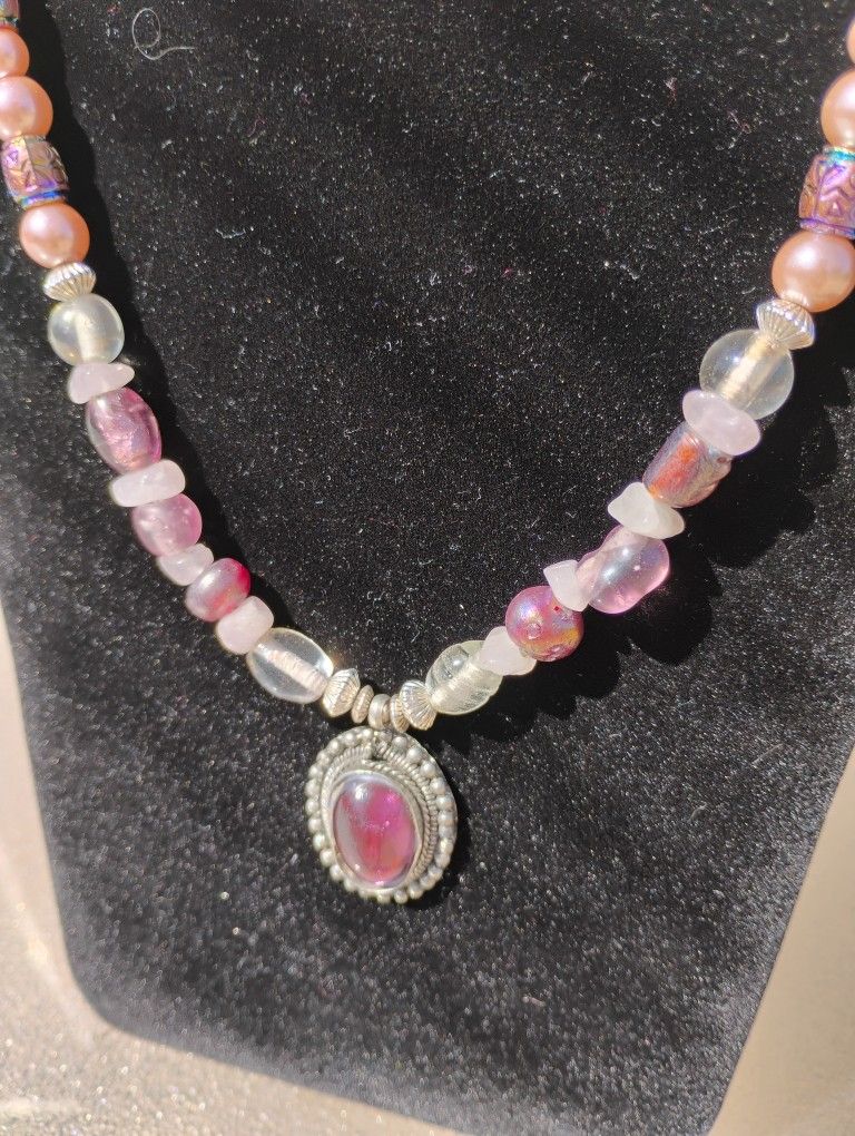 GENUINE GYPSY GLAM #1003 SILVER, QUARTZ & AMYTHEST