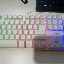 Skytech gaming keyboard and mouse creamy keyboard