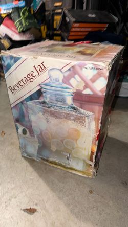 Beverage jar 5 gal glass jar