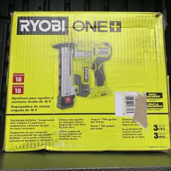 RYOBI ONE+ 18V 18-Gauge Cordless AirStrike Narrow Crown Stapler (Tool Only)