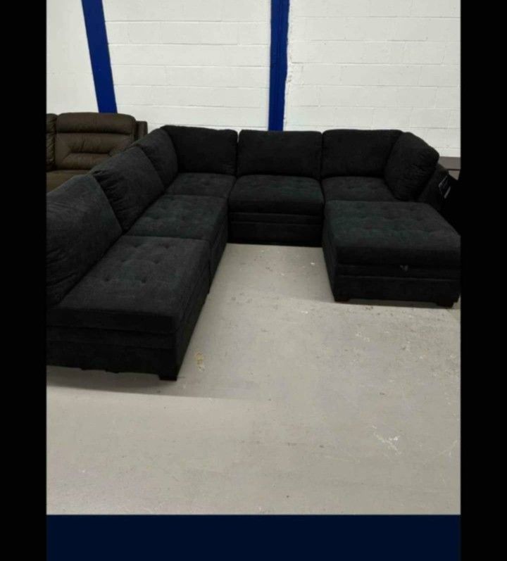 Modular Sectional Couch Sofa With Storage Ottoman