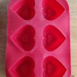 Silicone Heart Shaped Cupcake/ Muffin Pan