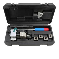 DPTOOL Brake Line Flaring Tool Kit, 45 Degree Single, Double and Bubble Flares, Brake Line and Tubing Flaring Tool for 3/16", 1/4", 5/16", 3/8" and 4.