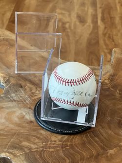 Reggie Jackson + Johnny Damon Autographed Baseball