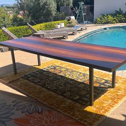 Mid century dining table and 9 chairs designed by Milo baughman for directional