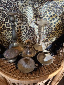 Brass candle holders