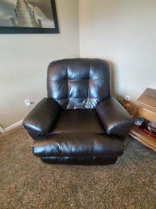 Recliner Brown Faux Leather