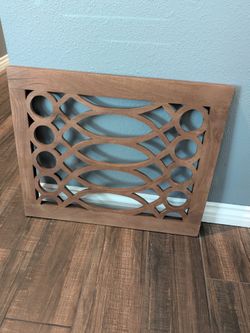 27 by 22.5 mango wood decorative wall item