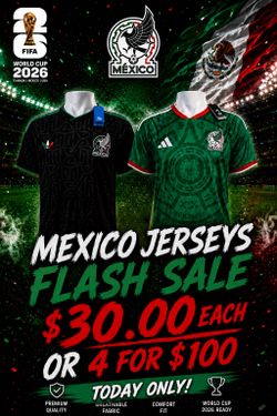 Adidas Mexico flash jersey sale 4 for $100