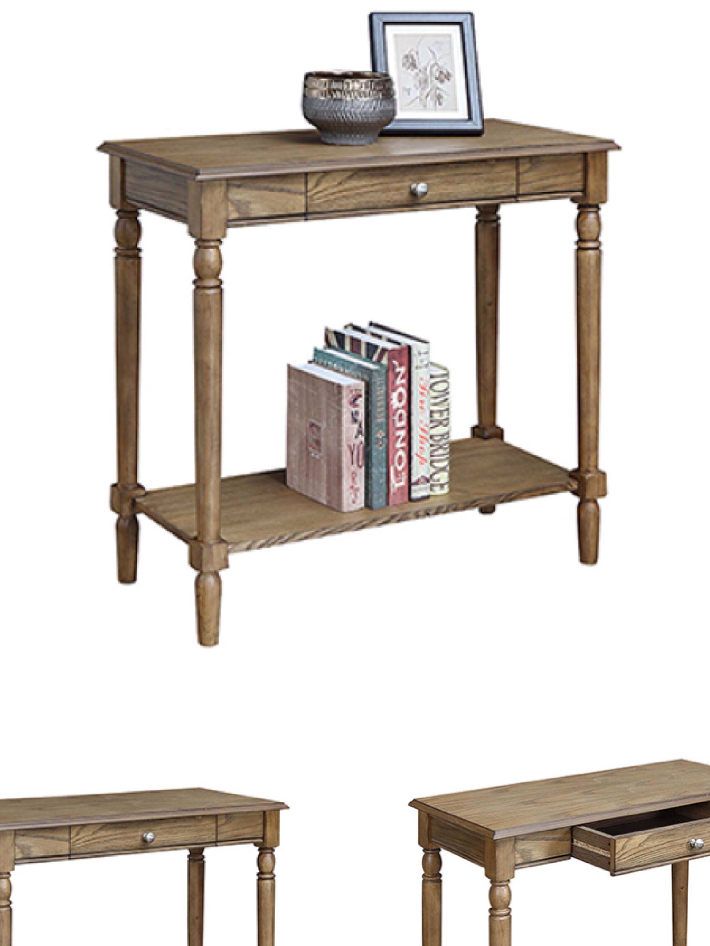 NIB Wooden French Country Hall Table