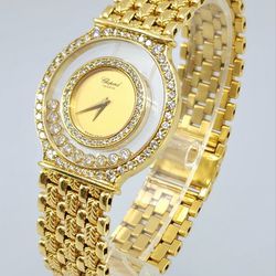 Chopard Happy Diamonds 18k Yellow Gold Women's Watch Model 1159 8" L 32mm Case, Don Dinero (contact info removed) #chopard 