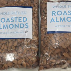 Roasted Almonds 2 Large Package 