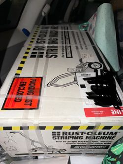 rust oleum striping machine
