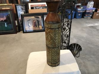 Large Metal Vase $15