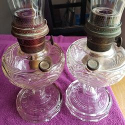 $100 Aladdin Lincoln Drape Oil Lamps Vintage