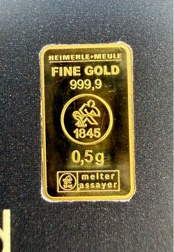 .5g Fine Gold Bar 999.9 in Assay