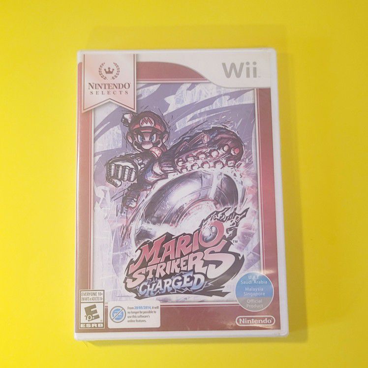 Nintendo Wii Game Mario Strikers Charged Brand New SEALED